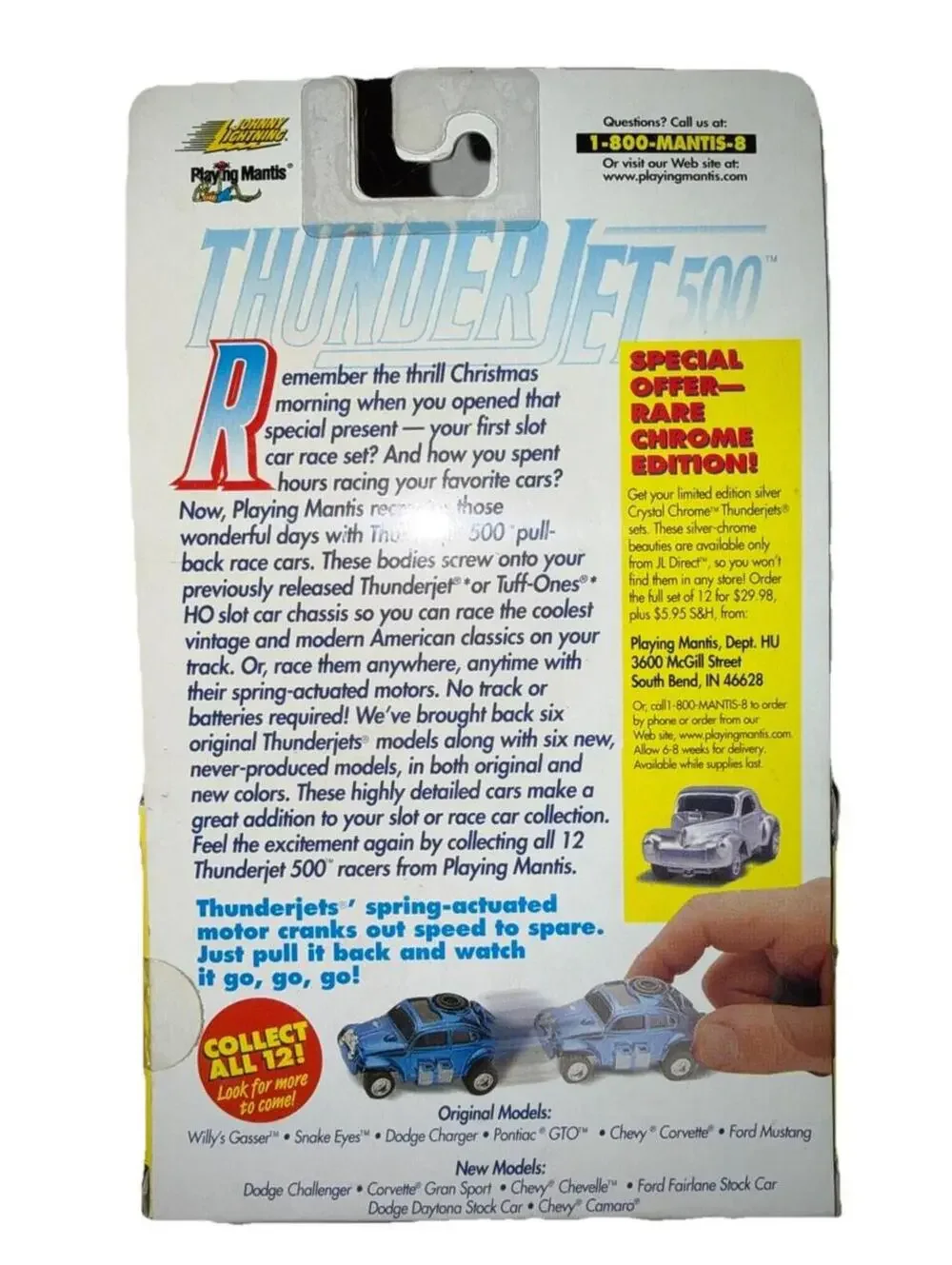 Johnny Lightning Thunderjets 500 Chevy Corvette Pull-Back Diecast 1:64 Scale